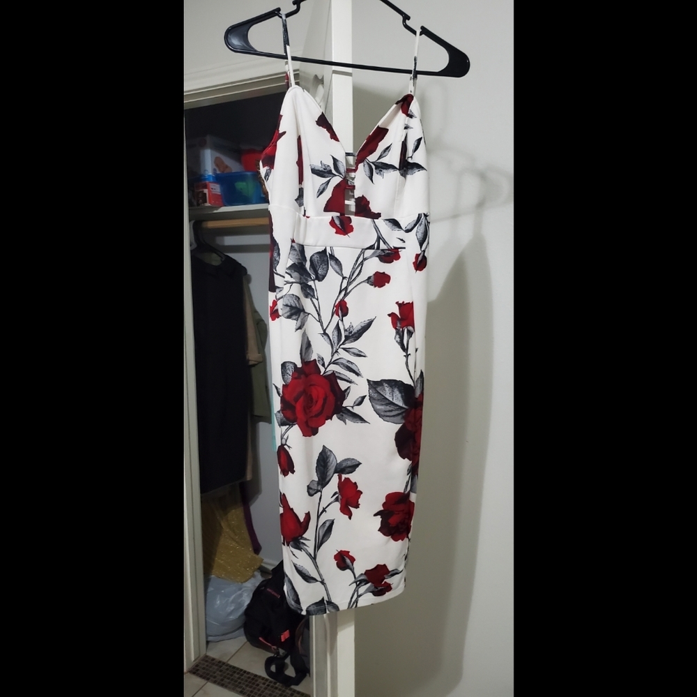 Rose Floral Strap Dress